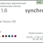 Тонированная зеркальная линза для очков Synchrony by Carl Zeiss Single Vision AS 1.6 AS Mirror, рецептурная, Sph 10.00 — -11.50, Cyl 0.00 — 4.50