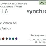 Фотохромная зеркальная линза для очков Synchrony by Carl Zeiss Single Vision AS 1.6 AS PhotoFusion Flash, рецептурная, Sph 8.00 — -11.50, Cyl 0.00 — 6.00
