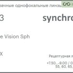 Линза для очков Synchrony by Carl Zeiss Single Vision Sph 1.53 HMCX, рецептурная, Sph 7.50 — -9.00, Cyl 0.00 — 4.00