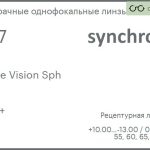 Линза для очков Synchrony by Carl Zeiss Single Vision Sph 1.67 HMC+, рецептурная, Sph 10.00 — -13.00, Cyl 0.00 — 6.00