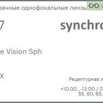 Линза для очков Synchrony by Carl Zeiss Single Vision Sph 1.67 HMCX, рецептурная, Sph 10.00 — -13.00, Cyl 0.00 — 6.00