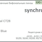 Бифокальная линза для очков Synchrony by Carl Zeiss Bifocal CT28 1.5 HMC Blue, рецептурная, Sph 8.00 — -8.00, Cyl 0.00 — 6.00