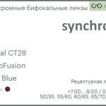 Фотохромная бифокальная линза для очков Synchrony by Carl Zeiss Bifocal CT28 1.5 PhotoFusion HMC Blue, рецептурная, Sph 7.00 — -9.00, Cyl 0.00 — 6.00