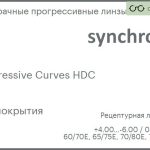 Прогрессивная линза для очков Synchrony by Carl Zeiss Progressive Curves HDC 1.5 Без покрытия, Sph 4.00 — -6.00, Cyl 0.00 — 4.00