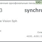 Линза для очков Synchrony by Carl Zeiss Single Vision Sph 1.53 HMC+, Sph 6.00 — -6.00, Cyl 0.00 — 2.00