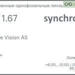 Линза для очков Synchrony by Carl Zeiss Single Vision AS 1.67 AS HMC+, Sph 6.00 — -10.00, Cyl 0.00 — 2.00
