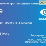 Прогрессивная линза для очков из поликарбоната Essilor Varilux Liberty 3.0 Airwear 1.59 Crizal Rock, Sph 6.00 — -10.00, Cyl 0.00 — 6.00