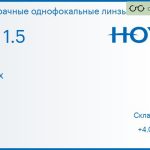 Линза для очков Hoya Nulux 1.5 AS HVA, Sph 4.00 — 0.25
