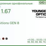 Линза для очков TV Younger Optics AS 1.67 Transitions GEN 8 Gray/Brown HMC  РЕЦЕПТУРНАЯ ЛИНЗА