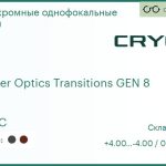 Линза для очков Cryol Youger Optics 1,50 Transitions GEN 8 SHMC Brown/Grey