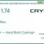 Линза для очков CRYOL 1.74 AS LentiMax HMC+