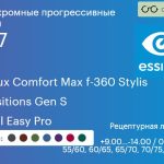 Фотохромная прогрессивная линза для очков Essilor Varilux Comfort Max f-360 Stylis 1.67 Transitions Gen S Crizal Easy Pro, Sph 9.00 — -14.00, Cyl 0.00 — 6.00