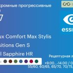 Фотохромная прогрессивная линза для очков Essilor Varilux Comfort Max Stylis 1.67 Transitions Gen S Crizal Sapphire HR, Sph 9.00 — -14.00, Cyl 0.00 — 6.00