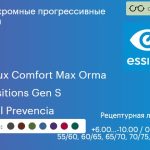 Фотохромная прогрессивная линза для очков Essilor Varilux Comfort Max Orma 1.5 Transitions Gen S Crizal Prevencia, Sph 6.00 — -10.00, Cyl 0.00 — 6.00