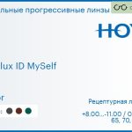 Зеркальная прогрессивная линза для очков Hoya Hoyalux ID MySelf 1.6 Mirror, Sph 8.00 — -11.00, Cyl 0.00 — 6.00