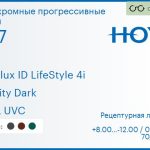 Фотохромная прогрессивная линза для очков Hoya Hoyalux ID LifeStyle 4i 1.67 Sensity Dark HVLL UVC, Sph 8.00 — -12.00, Cyl 0.00 — 6.00