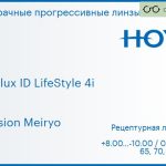 Прогрессивная линза для очков Hoya Hoyalux ID LifeStyle 4i 1.6 Hi-Vision Meiryo, Sph 8.00 — -10.00, Cyl 0.00 — 6.00
