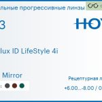 Зеркальная прогрессивная линза для очков Hoya Hoyalux ID LifeStyle 4i 1.53 Light Mirror, Sph 6.00 — -8.00, Cyl 0.00 — 6.00