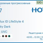 Фотохромная прогрессивная линза для очков Hoya Hoyalux ID LifeStyle 4 1.67 Sensity Dark HVLL UVC, Sph 8.00 — -12.00, Cyl 0.00 — 6.00