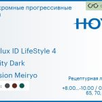 Фотохромная прогрессивная линза для очков Hoya Hoyalux ID LifeStyle 4 1.6 Sensity Dark Hi-Vision Meiryo, Sph 8.00 — -10.00, Cyl 0.00 — 6.00