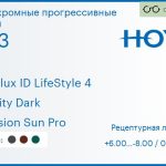 Фотохромная прогрессивная линза для очков Hoya Hoyalux ID LifeStyle 4 1.53 Sensity Dark Hi-Vision Sun Pro, Sph 6.00 — -8.00, Cyl 0.00 — 6.00