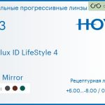 Зеркальная прогрессивная линза для очков Hoya Hoyalux ID LifeStyle 4 1.53 Light Mirror, Sph 6.00 — -8.00, Cyl 0.00 — 6.00