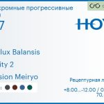 Фотохромная прогрессивная линза для очков Hoya Hoyalux Balansis 1.67 Sensity 2 Hi-Vision Meiryo, Sph 8.00 — -12.00, Cyl 0.00 — 6.00