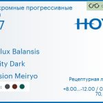 Фотохромная прогрессивная линза для очков Hoya Hoyalux Balansis 1.67 Sensity Dark Hi-Vision Meiryo, Sph 8.00 — -12.00, Cyl 0.00 — 6.00