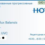 Тонированная прогрессивная линза для очков Hoya Hoyalux Balansis 1.5 Color HVLL UVC, Sph 6.00 — -8.00, Cyl 0.00 — 6.00