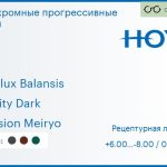 Фотохромная прогрессивная линза для очков Hoya Hoyalux Balansis 1.5 Sensity Dark Hi-Vision Meiryo, Sph 6.00 — -8.00, Cyl 0.00 — 6.00