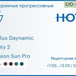 Фотохромная прогрессивная линза для очков Hoya Hoyalux Daynamic 1.67 Sensity 2 Hi-Vision Sun Pro, Sph 7.00 — -13.00, Cyl 0.00 — 6.00