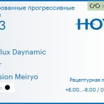 Тонированная прогрессивная линза для очков Hoya Hoyalux Daynamic 1.53 Color Hi-Vision Meiryo, Sph 6.00 — -8.00, Cyl 0.00 — 6.00