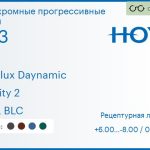 Фотохромная прогрессивная линза для очков Hoya Hoyalux Daynamic 1.53 Sensity 2 HVLL BLC, Sph 6.00 — -8.00, Cyl 0.00 — 6.00