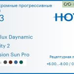 Фотохромная прогрессивная линза для очков Hoya Hoyalux Daynamic 1.53 Sensity 2 Hi-Vision Sun Pro, Sph 6.00 — -8.00, Cyl 0.00 — 6.00