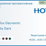 Фотохромная прогрессивная линза для очков Hoya Hoyalux Daynamic 1.5 Sensity Dark HVA, Sph 6.00 — -8.00, Cyl 0.00 — 6.00