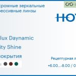 Фотохромная зеркальная прогрессивная линза для очков Hoya Hoyalux Daynamic 1.5 Sensity Shine без покрытия, Sph 6.00 — -8.00, Cyl 0.00 — 6.00