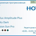 Фотохромная прогрессивная линза для очков Hoya Hoyalux Amplitude Plus 1.6 Sensity Dark Hi-Vision Sun Pro, Sph 6.00 — -13.00, Cyl 0.00 — 6.00