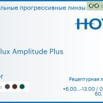 Зеркальная прогрессивная линза для очков Hoya Hoyalux Amplitude Plus 1.6 Mirror, Sph 6.00 — -13.00, Cyl 0.00 — 6.00
