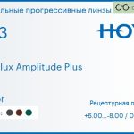 Зеркальная прогрессивная линза для очков Hoya Hoyalux Amplitude Plus 1.53 Mirror, Sph 6.00 — -8.00, Cyl 0.00 — 6.00