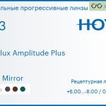 Зеркальная прогрессивная линза для очков Hoya Hoyalux Amplitude Plus 1.53 Light Mirror, Sph 6.00 — -8.00, Cyl 0.00 — 6.00