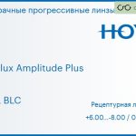 Прогрессивная линза для очков Hoya Hoyalux Amplitude Plus 1.5 HVLL BLC, Sph 6.00 — -8.00, Cyl 0.00 — 6.00