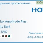 Фотохромная прогрессивная линза для очков Hoya Hoyalux Amplitude Plus 1.5 Sensity Dark HVLL UVC, Sph 6.00 — -8.00, Cyl 0.00 — 6.00