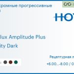Фотохромная прогрессивная линза для очков Hoya Hoyalux Amplitude Plus 1.5 Sensity Dark HVA, Sph 6.00 — -8.00, Cyl 0.00 — 6.00