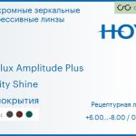Фотохромная зеркальная прогрессивная линза для очков Hoya Hoyalux Amplitude Plus 1.5 Sensity Shine без покрытия, Sph 6.00 — -8.00, Cyl 0.00 — 6.00
