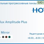 Зеркальная прогрессивная линза для очков Hoya Hoyalux Amplitude Plus 1.5 Light Mirror, Sph 6.00 — -8.00, Cyl 0.00 — 6.00