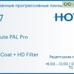 Прогрессивная линза для очков Hoya EnRoute PAL Pro 1.67 DriveCoat + HD Filter, Sph 6.00 — -12.00, Cyl 0.00 — 4.00