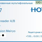 Тонированная мультифокальная линза для очков Hoya Supereader A/B 1.67 Color Hi-Vision Meiryo, рецептурная, Sph 7.00 — -13.00, Cyl 0.00 — 6.00