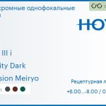 Фотохромная линза для очков с поддержкой аккомодации Hoya Sync III i 1.5 Sensity Dark Hi-Vision Meiryo, рецептурная, Sph 6.00 — -8.00, Cyl 0.00 — 6.00