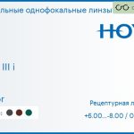Зеркальная линза для очков с поддержкой аккомодации Hoya Sync III i 1.5 Mirror, рецептурная, Sph 6.00 — -8.00, Cyl 0.00 — 6.00
