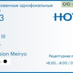 Тонированная линза для очков с поддержкой аккомодации Hoya Sync III 1.53 Color Hi-Vision Meiryo, рецептурная, Sph 6.00 — -8.00, Cyl 0.00 — 6.00